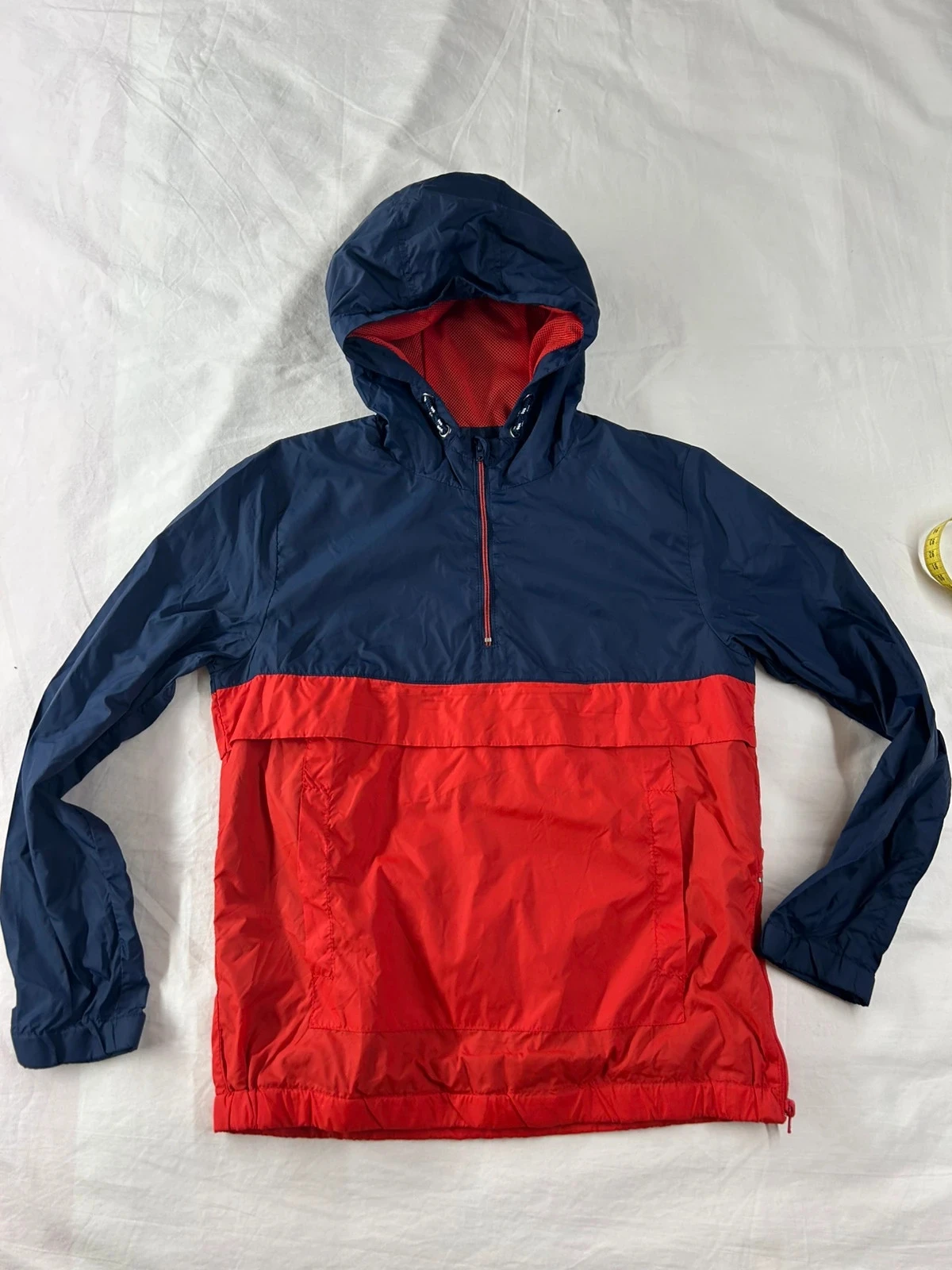 Veste coupe vent imperméable gémo bleu marine rouge